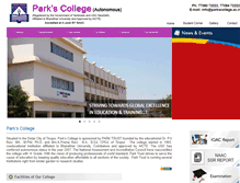 Tablet Screenshot of parkscollege.ac.in